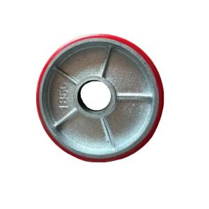 Quality Heavy Duty Solid Cast Iron Forklift Caster Wheels / Rollers wholesale