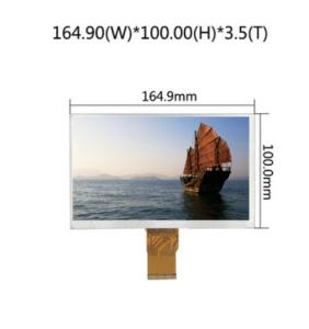 Quality 1000nits Brightness Custom TFT Display 7 Inch 40 Pin 800x480 wholesale
