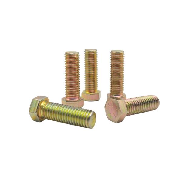 M10*30 Environmental Protection Color Zinc External Hexagon Bolt Electrophoresis