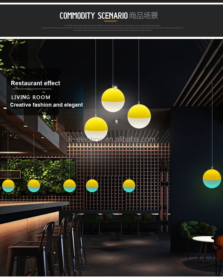 remote control colorful decorative plastic chandelier