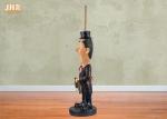 Polyresin Statues Decorative Resin Butler Sculpture Toilet Paper Holder Floor