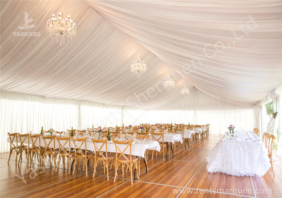 White Lining Adored Aluminum Framed Luxury Wedding Tents , Beach Wedding Marquee