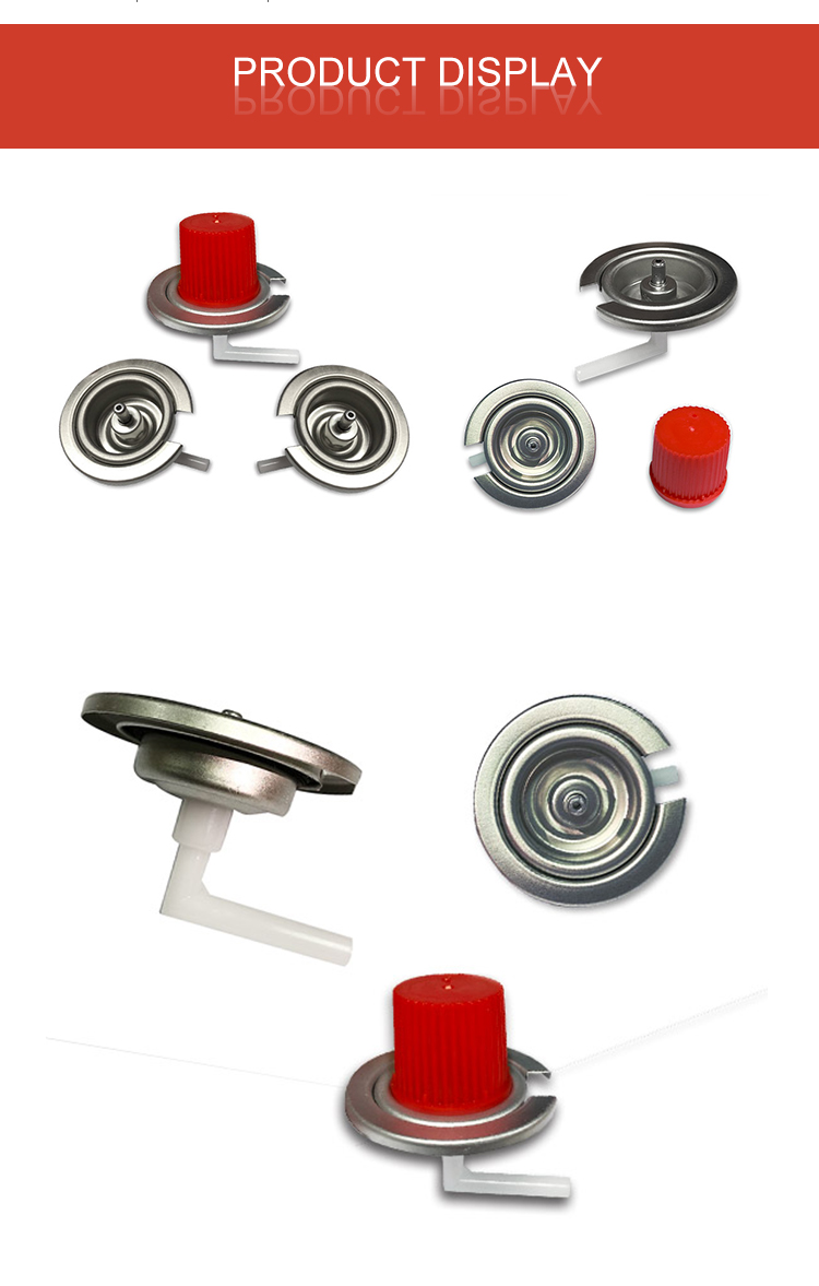 ISO9001 Portable Aerosol Spray Valve Butane Gas Stove Cartridge Valve Leak Proof