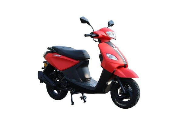 gas motor scooter red JOG 125cc 150cc GY6 engine front disc rear drum black