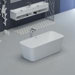 Stand Alone Acrylic Soaking Tub 160x75x56cm 5 Years Warranty