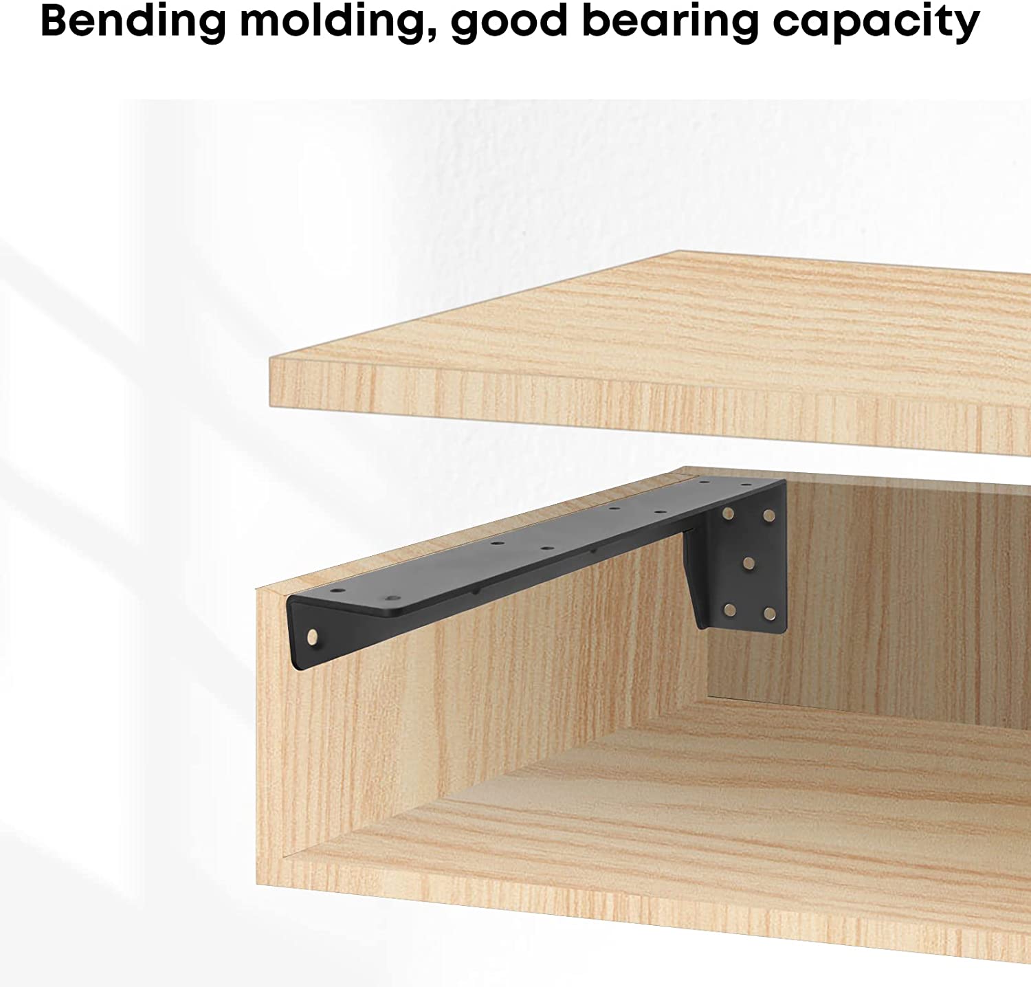 Single-Side Bracket Heavy Duty L-Shaped Right-Angle Bracket for Cabinet Shelf Support