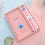Business Office Gift Cartoon Creative End Stationery Set with Imitation Leather