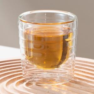 Quality 5 Ounce Cortado Double Wall Drinking Glass Cup Insulated 142ml Hand Blown wholesale
