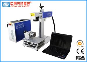 Quality Fiber 30W IPG Laser Marking Machine with Rotary Device 80mm and 2D Working Table wholesale