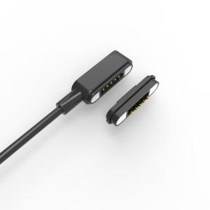 Quality Spring loaded Magnetic Cable Connector 5 Pin Magnetic Data Connector Black wholesale