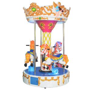 Quality Kids Carousel Horse Machine 3 Players Amusement Part Kiddie Rides for Sale wholesale