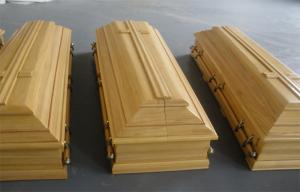 Quality Portugal style coffin , high gloss lacquer paulownia wooden coffins wholesale