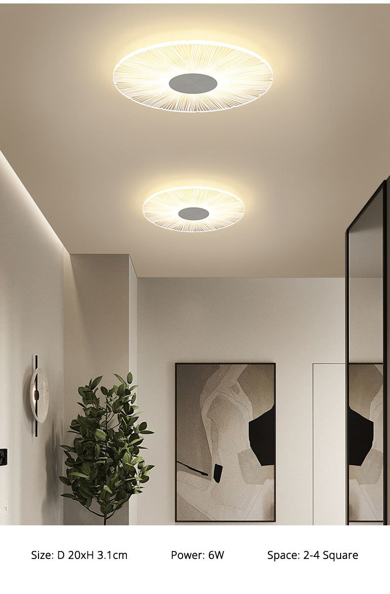 Modern corridor Ceiling Light White kitchen bedroom minimalist design Acrylic Ceiling Lights(WH-MA-286)