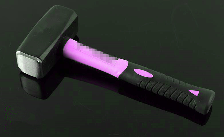 Double Color TPR Handle Stoning hammer(XL0062) with painted surface and good price