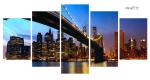 Economic Canvas Prints Wall Art , Dusk City Scenery Stretched Canvas Wall Art