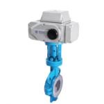 Centre Sealing Fluorine Electric Butterfly Valve Dn40 - Dn1000 With Lining Disc