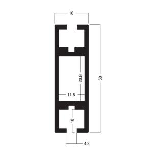 Quality Z402 50x16MM Beam Extrusion,Aluminum 2 way system,Aluminum equipmen suit for tension lock wholesale