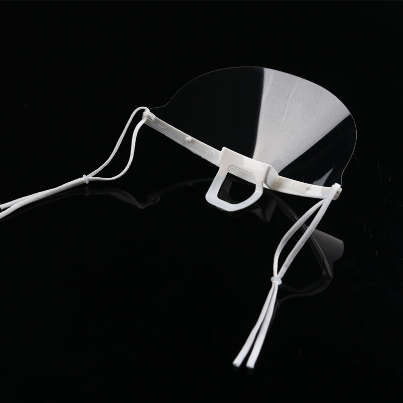 Food Processing 14*5.5CM Transparent Plastic Mouth Mask