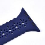 Carved Silicone Rubber Watch Band 38mm 42mm For Apple Watch 7 6 5 4 3 2 1