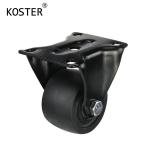 600kg Black Low Gravity Castor Wheel with Roller Bearing 2.5inch 3inch Rubber