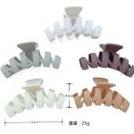 Matte Plastic Hair Accessories Claw Clips Solid Color Wavy Gripping Heat