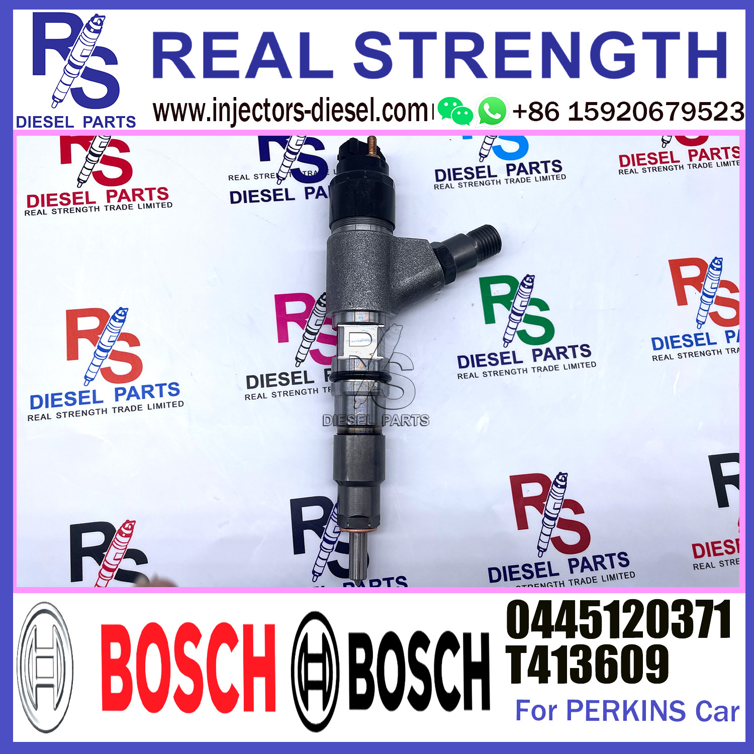 0445120371 0445120520 Common Rail Injector For Caterpillar 3969626 For PERKINS T413609