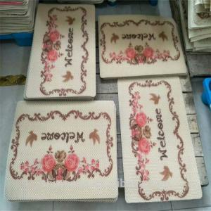 Quality Anti-slip plastic pvc printed door mat wholesale