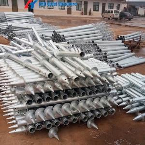 Quality Commercial Construction Helical Ground Anchors Foundation Ground Screw Piles wholesale