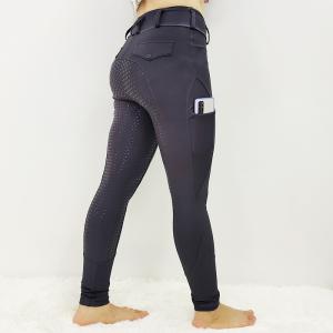 Quality Grey Equestrian Horse Riding Pants Leggings Full Seat Silicone wholesale