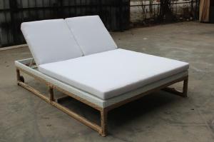 Quality Yoshen outdoor SS metal sun lounger rattan/wicker chaise lounger daybed-6068-1 wholesale