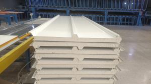 Quality Customized Color Coated PU Foam Insulated Sandwich Roofing Panel Rock Wool Waterproof wholesale