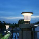 Garden Yard Solar Led Post Lamp Fixture Light Outdoor 5V 4.5W 26x26x25cm