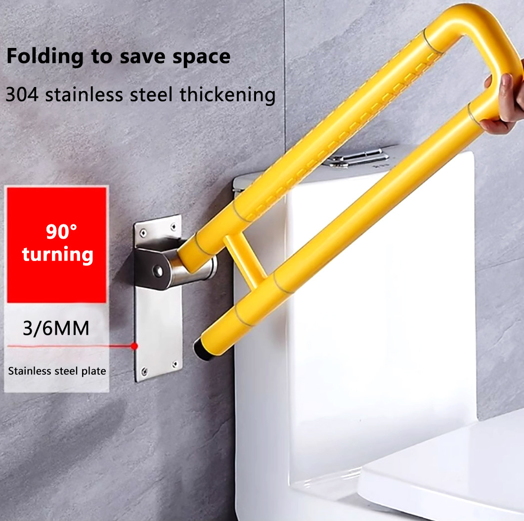 ABS Nylon Bathroom Hand Rails Safety Handicap Toilet Bars Easy Installation