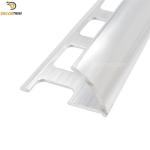 Polish Silver 12mm Tile Edge Trim , Aluminium 6063 Round Edge Metal Tile Trim