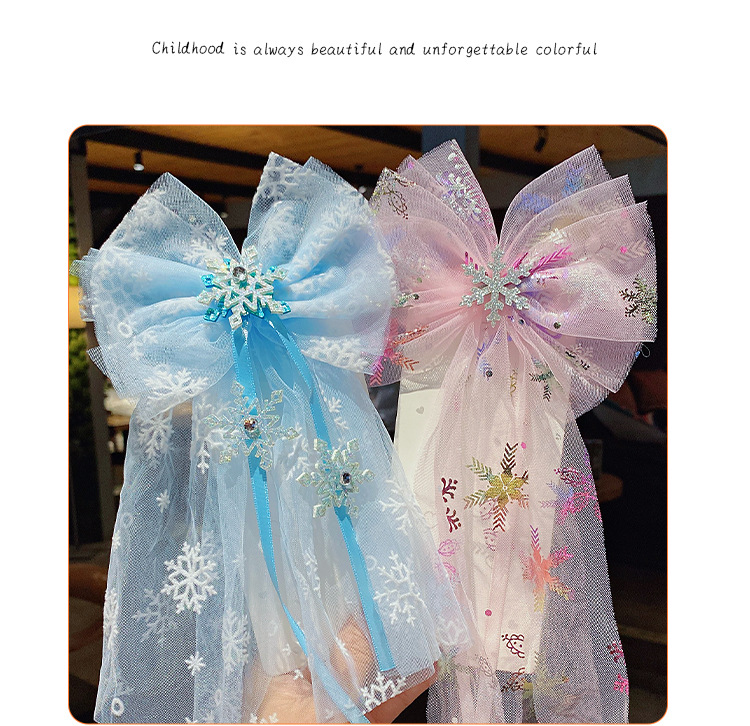 Princess Hairpin Children'S Cute Bow Hair Accessories Korean Net Yarn Little Girl Hairpin Clip Headdress