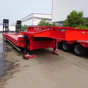 Quality Mechanical Equipment Concave 4 Axle 80T Low Bed Semi Trailer wholesale