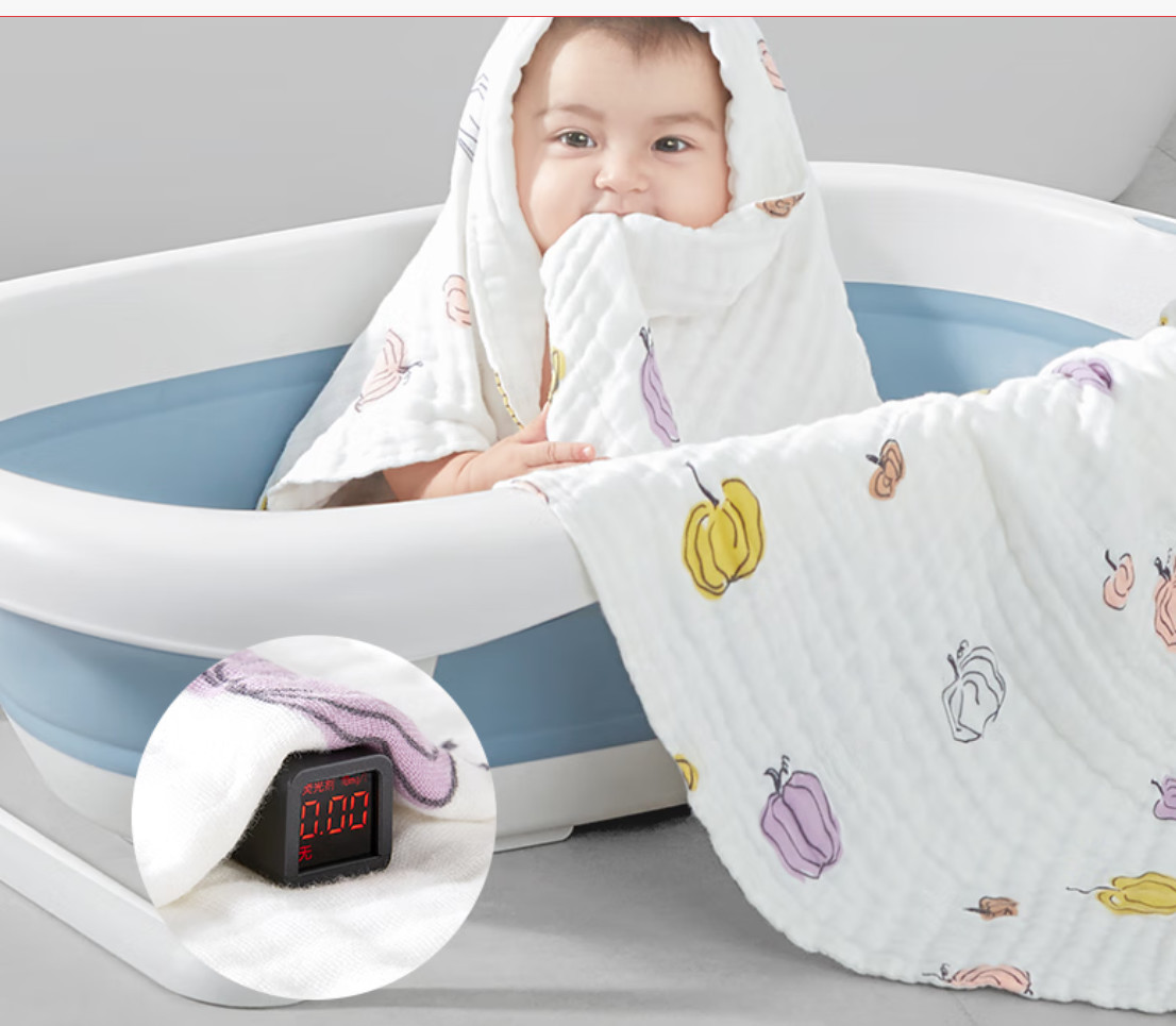 Safe Eco Friendly Dubble Gauze Fabric 4 Layer Cotton Swaddle Cloth