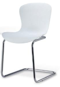 Quality modern plastic dining chair with metal leg wholesale