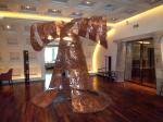 stainless steel sculpture with bronze colour