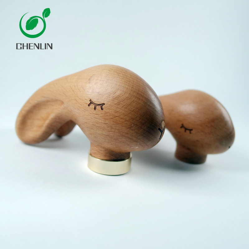 OEM ODM Wooden Umbrella Handle , Straight Umbrella Duck Head