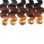 Real Indian 7A Virgin Hair Weave / Three Tone Hair Extensions Without Chemical