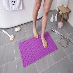Quality Waterproof Purple Shower Mat Bathtub Grip Mat PVC Backing wholesale