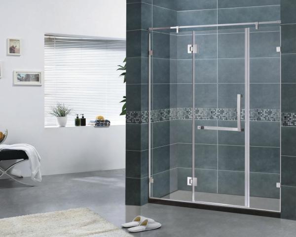 Customized Frameless Hinged Shower Door 6MM Clear Glass With 180 Degree