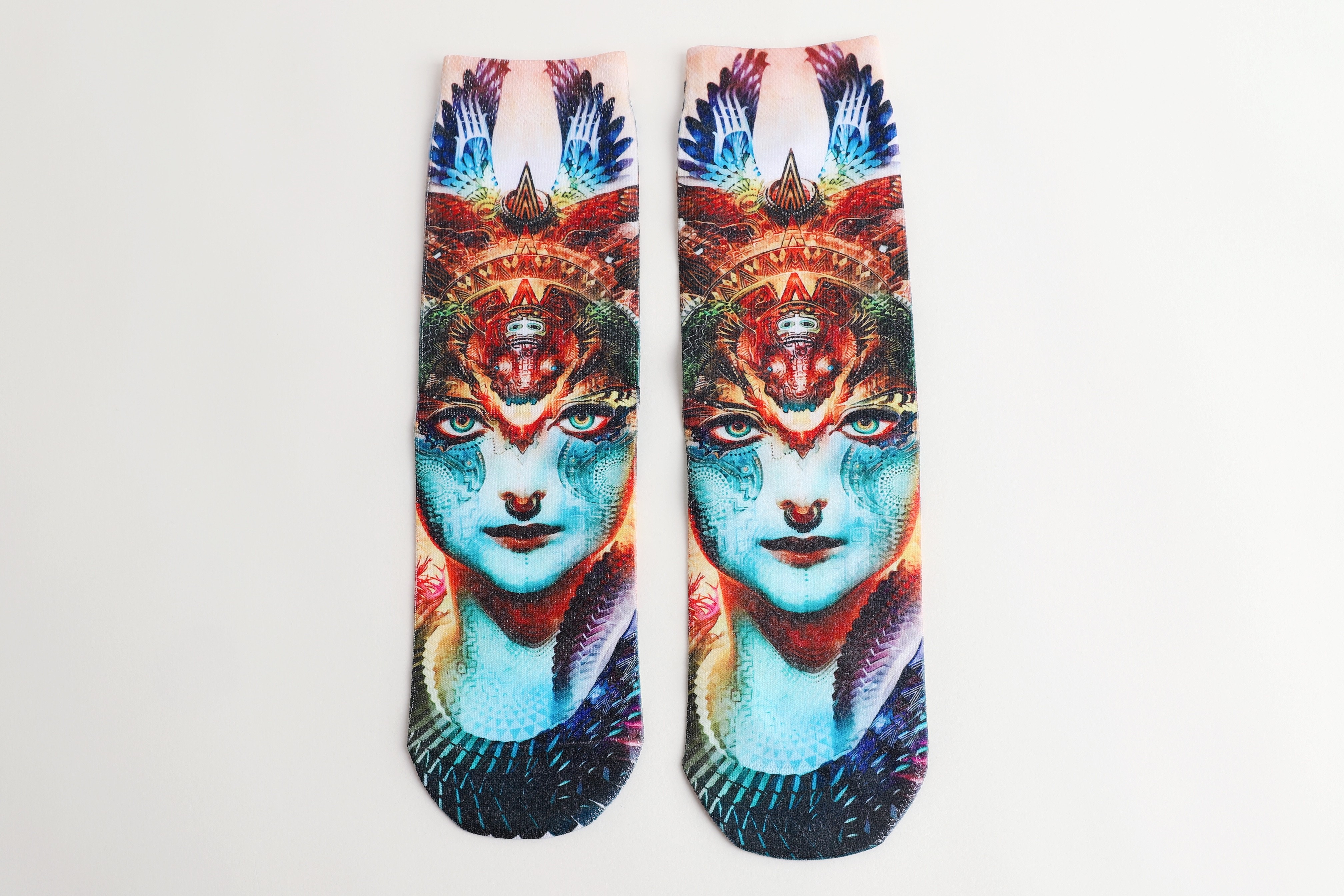 Sweat Absorbent Antislip Digital Print Socks Eco Friendly