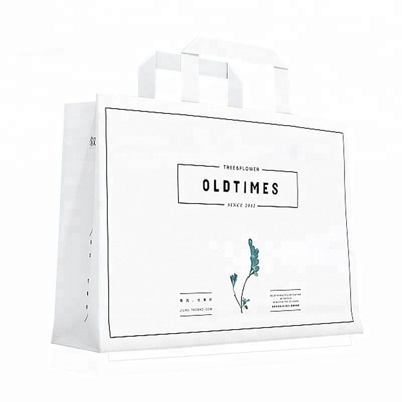 Rigid Glossy White Laminated Gift Bags Offset Printing Book Packaging
