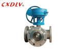 T Port Gear Operation 3 Way Ball Valve Stainless Steel SS 150LBCF8 CF8M