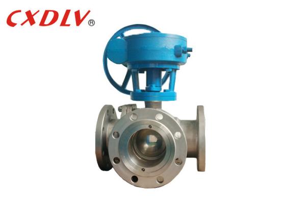 Stainless Steel 3 Way Ball Valve with T-Port and Gear Operation for Water Oil