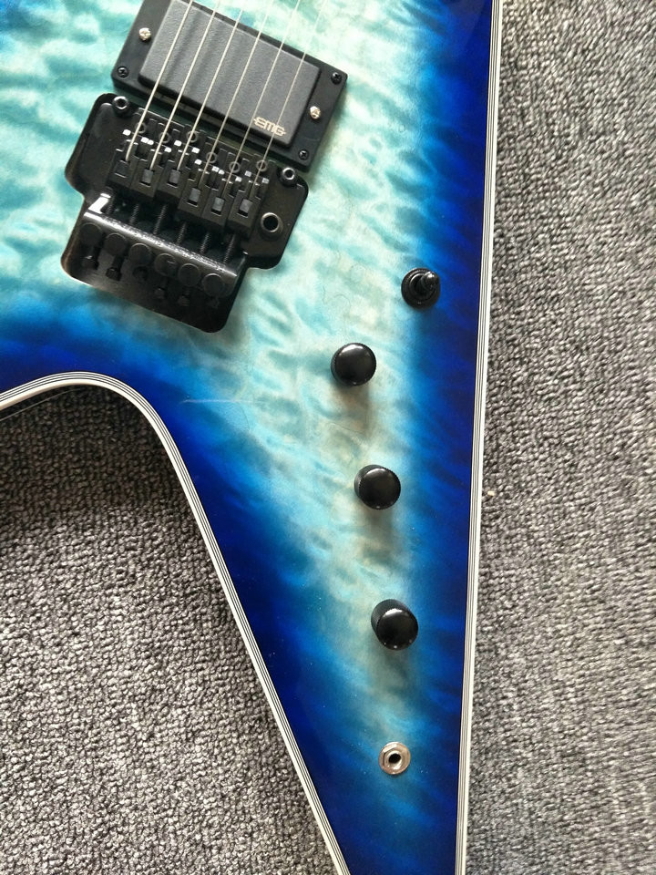 Custom shop blueburst Flying V Electric Guitar flying v guitar China OEM Guitar