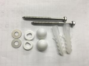 Quality White Toilet Mounting Hardware Toilet Floor Bolts With Stainless Steel Screw wholesale