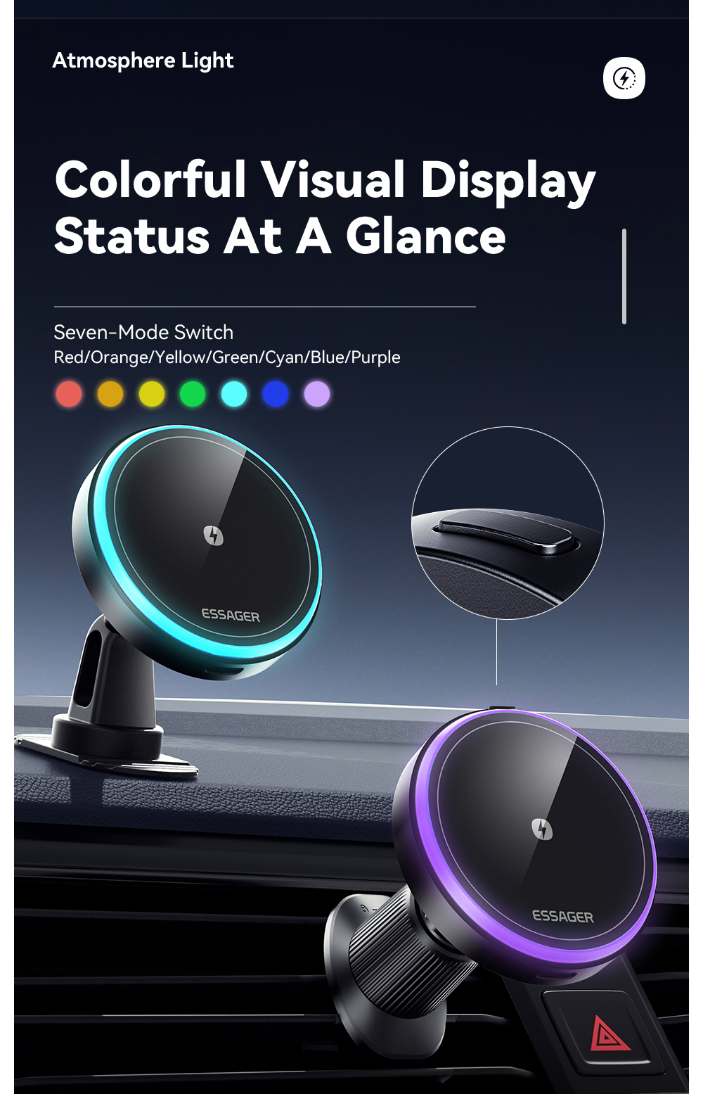 ESSAGER T1 Series Hands Free Car Vent Car Mount Phone Holder